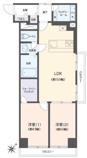 秀和青南レジデンス2F56.20間取り図