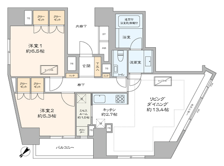 ピアース乃木坂_15F間取り図