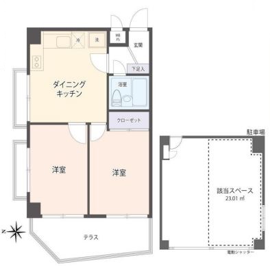メイゾン南麻布2F部屋+駐車場
