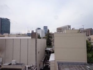 青山コーポラスのバルコニーからの眺望