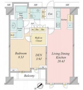 南青山テラス常盤松フォレスト7F間取り図