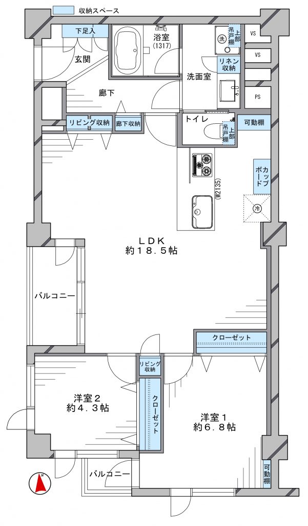 セントラル乃木坂_6F間取り図